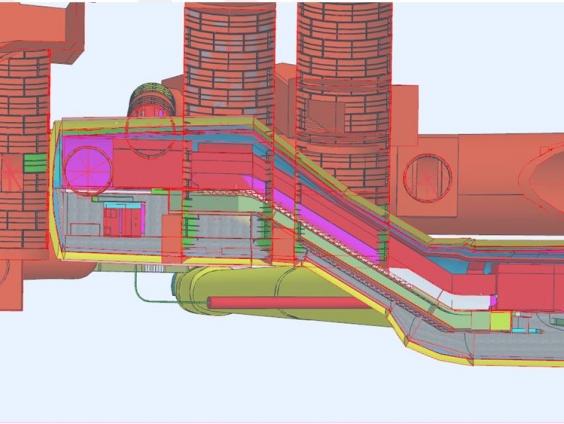 3D pdf cut for escalator 4, including new and existing assets upon completion