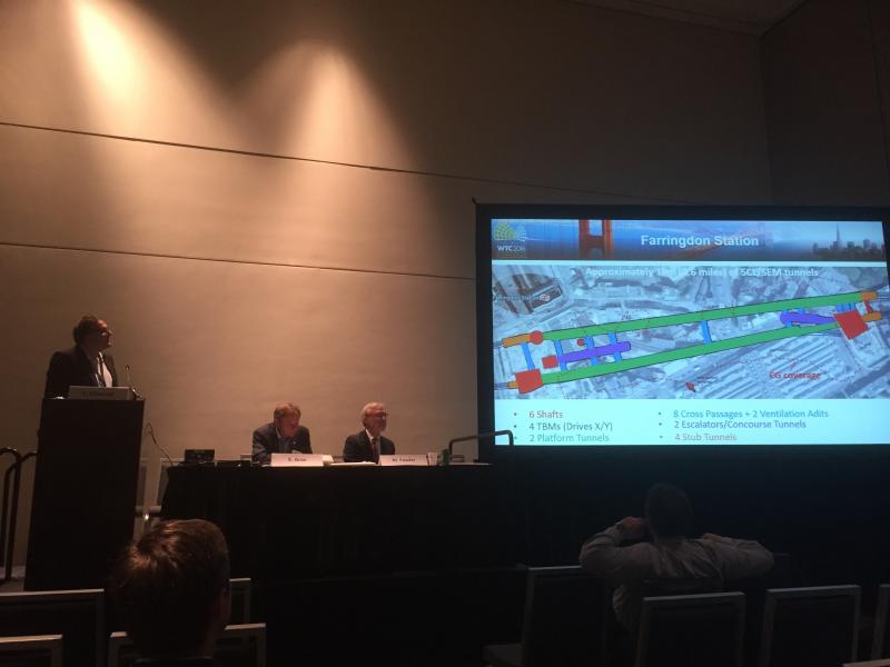 Thomas Schwind presents on back-analysis of compensation grouting at Farringdon Station, Crossrail, London