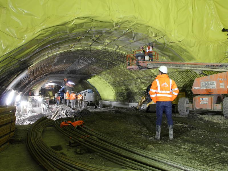 Lyon Station East - permanent lining reinforcement installation