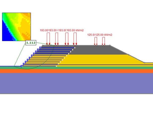 Slope stability assessment and design of reinforced earthworks