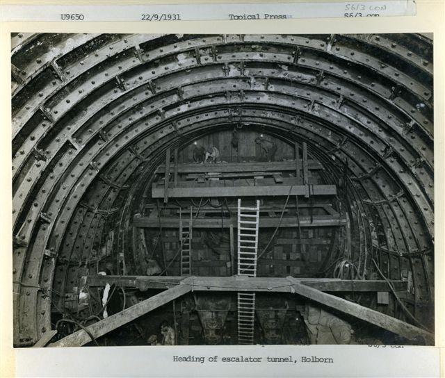Archive Photo of Heading Escalator Tunnel 1931