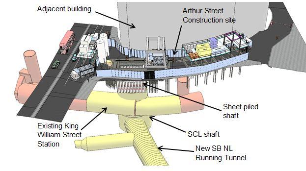 Indicative View of Arthur Street Construction Shaft