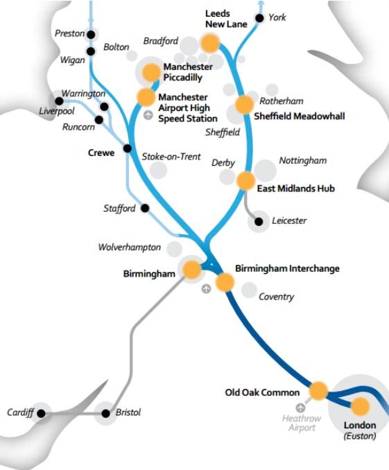 HS2 Route Map